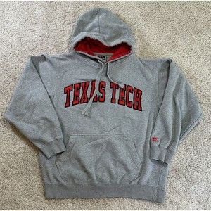 Texas Tech University Hoodie Men’s Medium Sweatshirt Pullover Gray